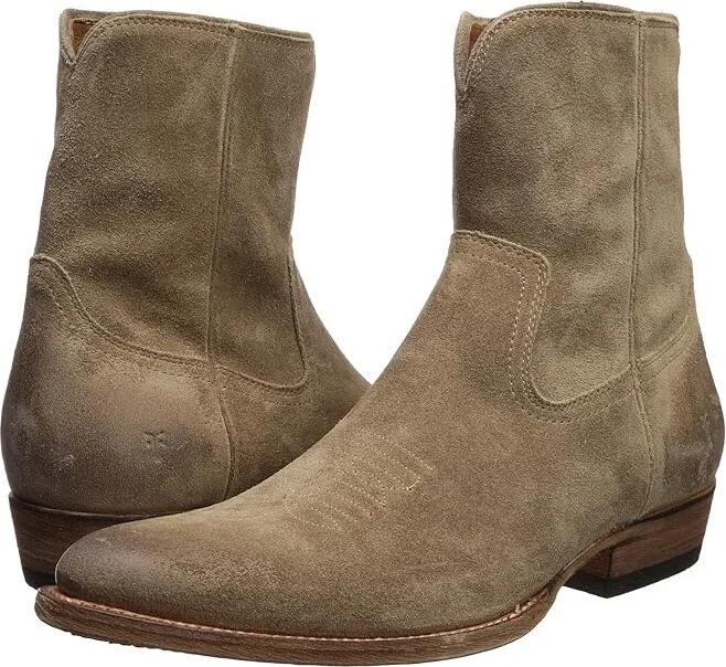 Frye Austin Inside Zip Men's Boots Dark Ash Oiled Suede : 9.5 D - Medium