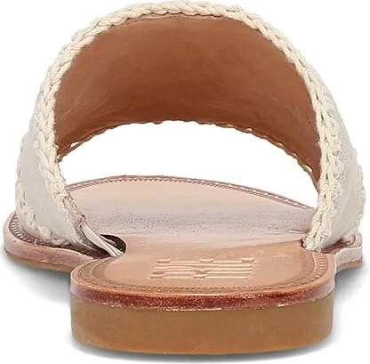Frye Ava Crochet Slide Women's Sandals Ivory : 9.5 B - Medium, Suede - Image 4