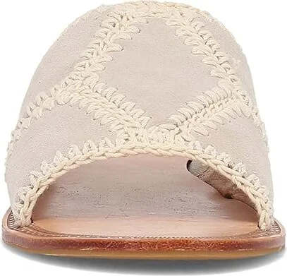 Frye Ava Crochet Slide Women's Sandals Ivory : 9.5 B - Medium, Suede - Image 5