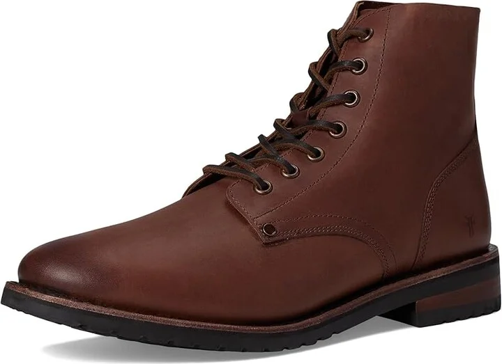 Frye Barrett Lace Up Men's Boots Cognac : 8.5 D - Medium, Leather - Image 5