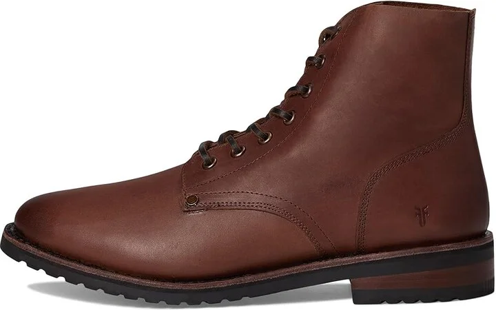 Frye Barrett Lace Up Men's Boots Cognac : 8.5 D - Medium, Leather - Image 6