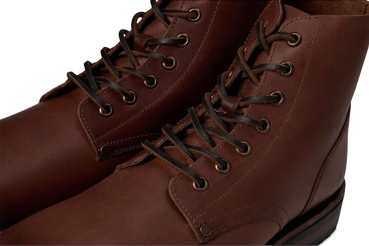 Frye Barrett Lace Up Men's Boots Cognac : 8.5 D - Medium, Leather - Image 7