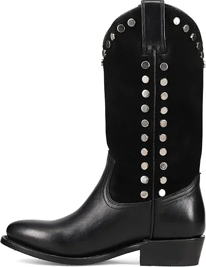 Frye Billy Pull-On Stud Women's Boots Black : 10 B - Medium, Leather - Image 6