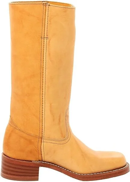 Frye Campus 14L Cowboy Women's Boots Banana Leather : 6 B - Medium - Image 8
