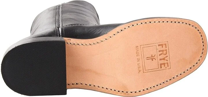Frye Campus 14L Cowboy Women's Boots Black Leather : 6 B - Medium - Image 4