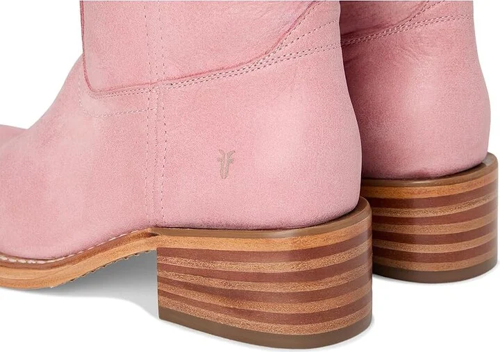 Frye Campus 14L Cowboy Women's Boots Pink : 8 B - Medium, Leather - Image 7