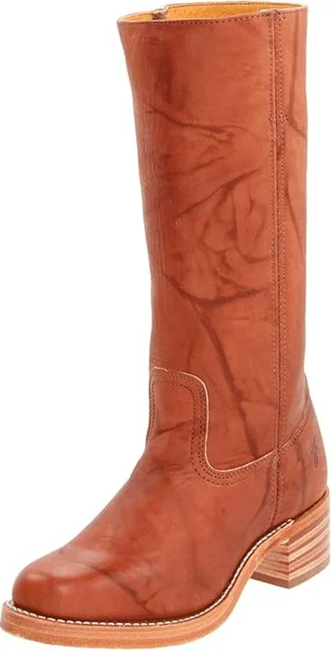 Frye Campus 14L Cowboy Women's Boots Saddle Leather : 6 B - Medium - Image 2