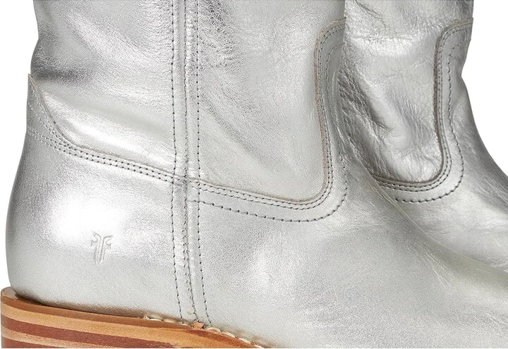 Frye Campus 14L Cowboy Women's Boots Silver : 7.5 B - Medium, Leather - Image 7