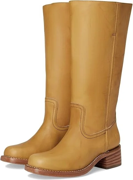 Frye Campus 14l Wide Calf Women's Boots Banana : 9.5 B - Medium, Leather