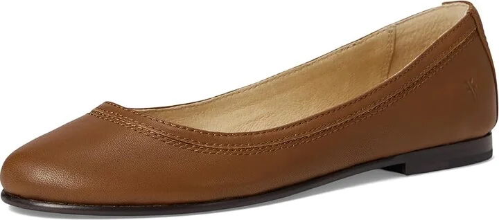 Frye Carson Ballet Women's Flat Shoes Cognac Vintage Veg Tan : 5.5 B - Medium - Image 5