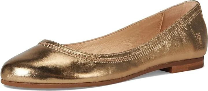 Frye Carson Ballet Women's Flat Shoes Dark Gold : 6.5 B - Medium - Image 5