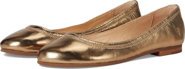 Frye Carson Ballet Women's Flat Shoes Dark Gold : 6.5 B - Medium