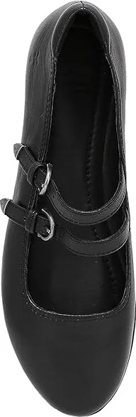 Frye Carson Mary Jane Women's Flat Shoes Black : 8 B - Medium, Leather - Image 2