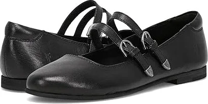 Frye Carson Mary Jane Women's Flat Shoes Black : 8 B - Medium, Leather