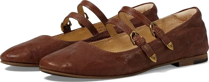 Frye Carson Mary Jane Women's Flat Shoes Spice : 6 B - Medium, Leather