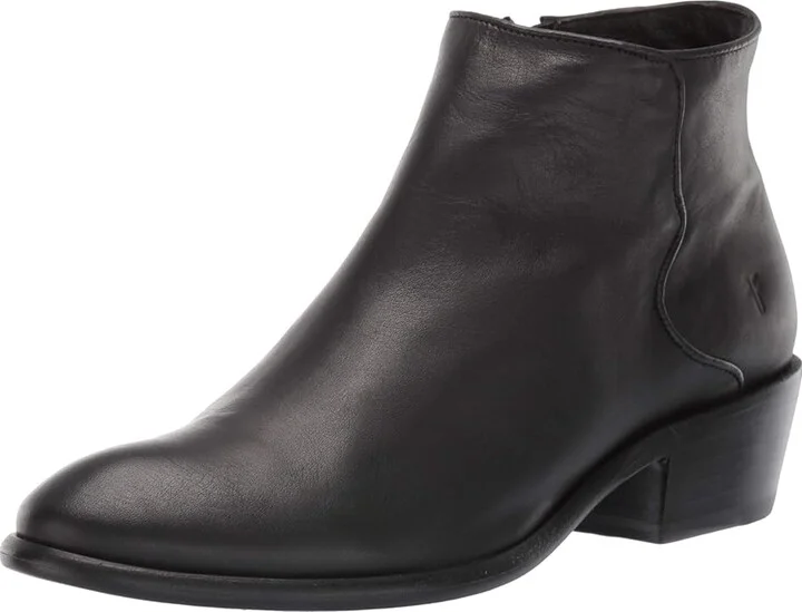 Frye Carson Piping Bootie Women's Boots Black Soft Full Grain : 5.5 B - Medium, Leather - Image 2