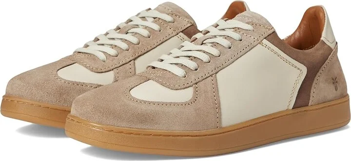 Frye Cooper Trainer Men's Shoes Ivory : 8 D - Medium, Leather/Suede