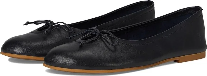Frye Emma Ballet Women's Shoes Black : 7.5 B - Medium, Leather/Rubber