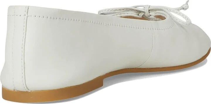 Frye Emma Ballet Women's Shoes White : 6.5 B - Medium, Leather/Rubber - Image 4