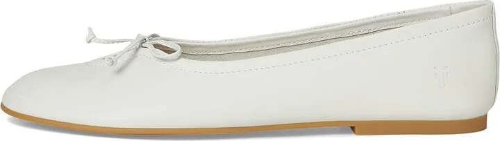 Frye Emma Ballet Women's Shoes White : 6.5 B - Medium, Leather/Rubber - Image 6