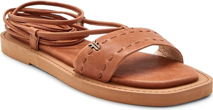 Frye Faye Ankle Tie Leather Sandal