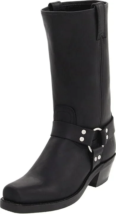 Frye Harness 12R Women's Pull-on Boots Black : 6 B - Medium, Leather - Image 2