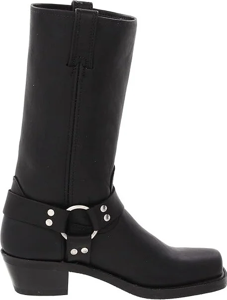 Frye Harness 12R Women's Pull-on Boots Black : 6 B - Medium, Leather - Image 8