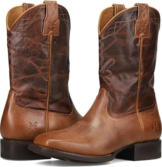 Frye Hauser Logo Stitch Cowboy Boots Tan/Tobacco : 10 D - Medium, Rubber