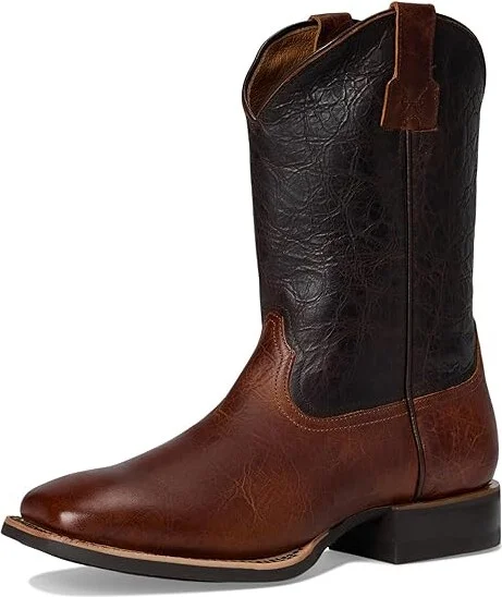 Frye Hauser Roper Cowboy Boots Saddle/Dark Brown : 9.5 D - Medium, Leather - Image 5
