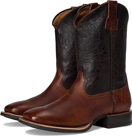 Frye Hauser Roper Cowboy Boots Saddle/Dark Brown : 9.5 D - Medium, Leather