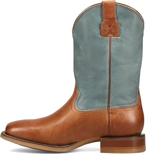 Frye Hauser Roper Cowboy Boots Tan/Faded Denim : 10 D - Medium, Leather - Image 6
