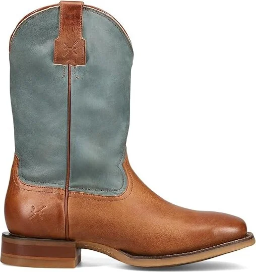 Frye Hauser Roper Cowboy Boots Tan/Faded Denim : 10 D - Medium, Leather - Image 7