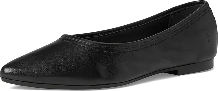 Frye Heather Ballet Women's Flat Shoes Black : 6 B - Medium, Leather/Rubber - Image 5
