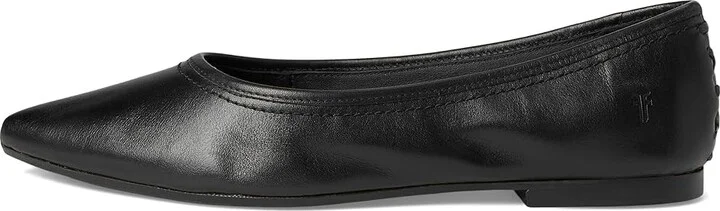 Frye Heather Ballet Women's Flat Shoes Black : 6 B - Medium, Leather/Rubber - Image 6