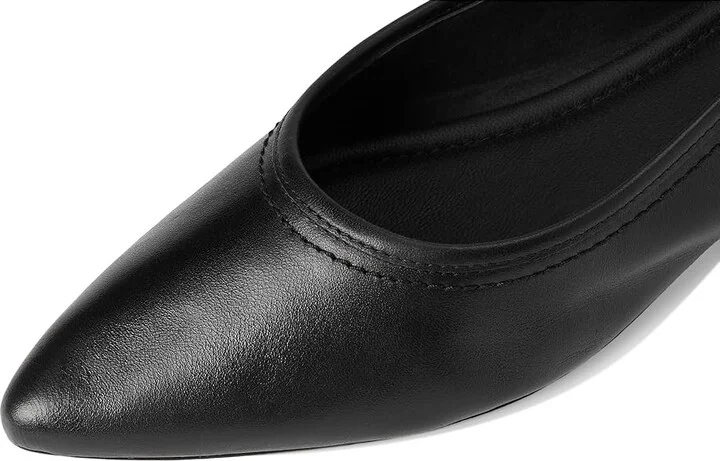 Frye Heather Ballet Women's Flat Shoes Black : 6 B - Medium, Leather/Rubber - Image 7