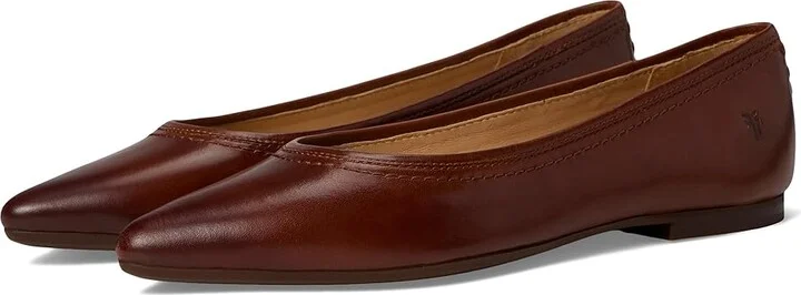 Frye Heather Ballet Women's Flat Shoes Cinnamon : 7.5 B - Medium, Leather/Rubber