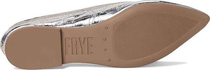 Frye Heather Ballet Women's Flat Shoes Silver : 6 B - Medium, Leather/Rubber - Image 3
