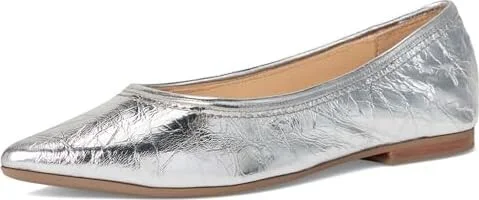 Frye Heather Ballet Women's Flat Shoes Silver : 6 B - Medium, Leather/Rubber - Image 5
