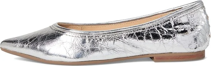 Frye Heather Ballet Women's Flat Shoes Silver : 6 B - Medium, Leather/Rubber - Image 6