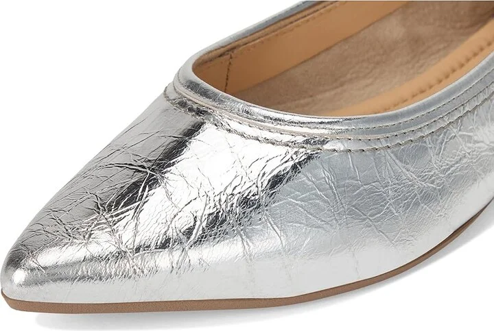 Frye Heather Ballet Women's Flat Shoes Silver : 6 B - Medium, Leather/Rubber - Image 7