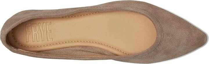 Frye Heather Ballet Women's Flat Shoes Taupe : 7.5 B - Medium, Leather/Rubber - Image 2