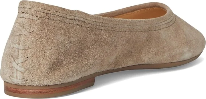 Frye Heather Ballet Women's Flat Shoes Taupe : 7.5 B - Medium, Leather/Rubber - Image 4