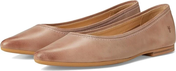Frye Heather Ballet Women's Flat Shoes Woodrose : 11 B - Medium, Leather/Rubber/Suede