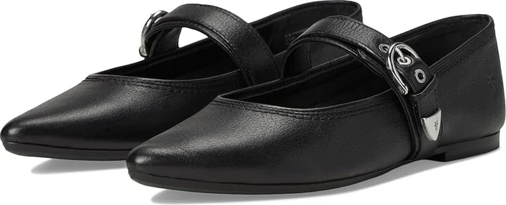 Frye Heather Bucckle Mary Jane Women's Shoes Black : 8.5 B - Medium, Leather