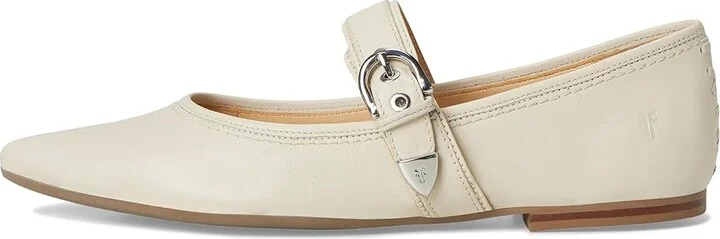 Frye Heather Bucckle Mary Jane Women's Shoes Ivory : 11 B - Medium, Leather - Image 6