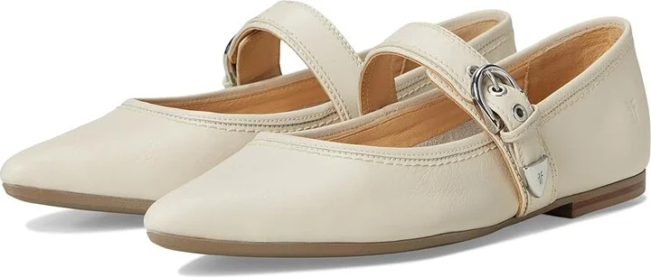 Frye Heather Bucckle Mary Jane Women's Shoes Ivory : 11 B - Medium, Leather