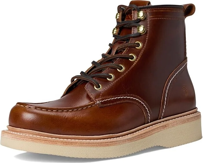 Frye Hudson Workboot Wedge Men's Lace-up Boots Saddle : 11 D - Medium, Leather/Suede - Image 5