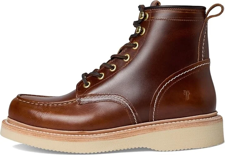 Frye Hudson Workboot Wedge Men's Lace-up Boots Saddle : 11 D - Medium, Leather/Suede - Image 6