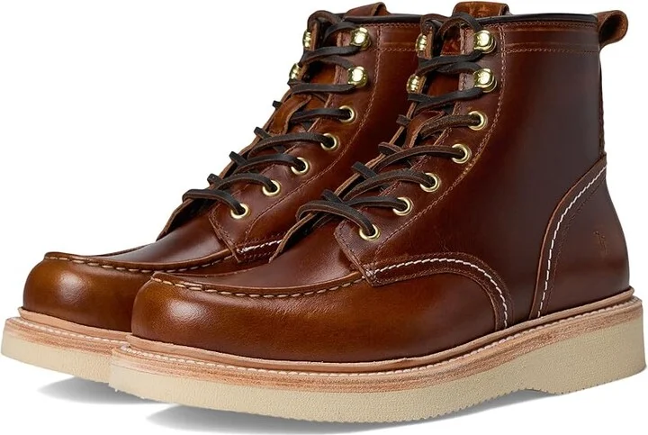 Frye Hudson Workboot Wedge Men's Lace-up Boots Saddle : 11 D - Medium, Leather/Suede