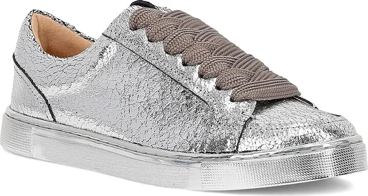 Frye Ivy Court Low Lace Women's Shoes Silver Mirror : 9.5 B - Medium, Leather - Image 4